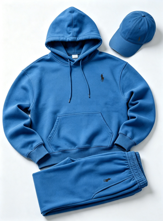 Butter Yellow men's three-piece hoodie, joggers and matching cap set