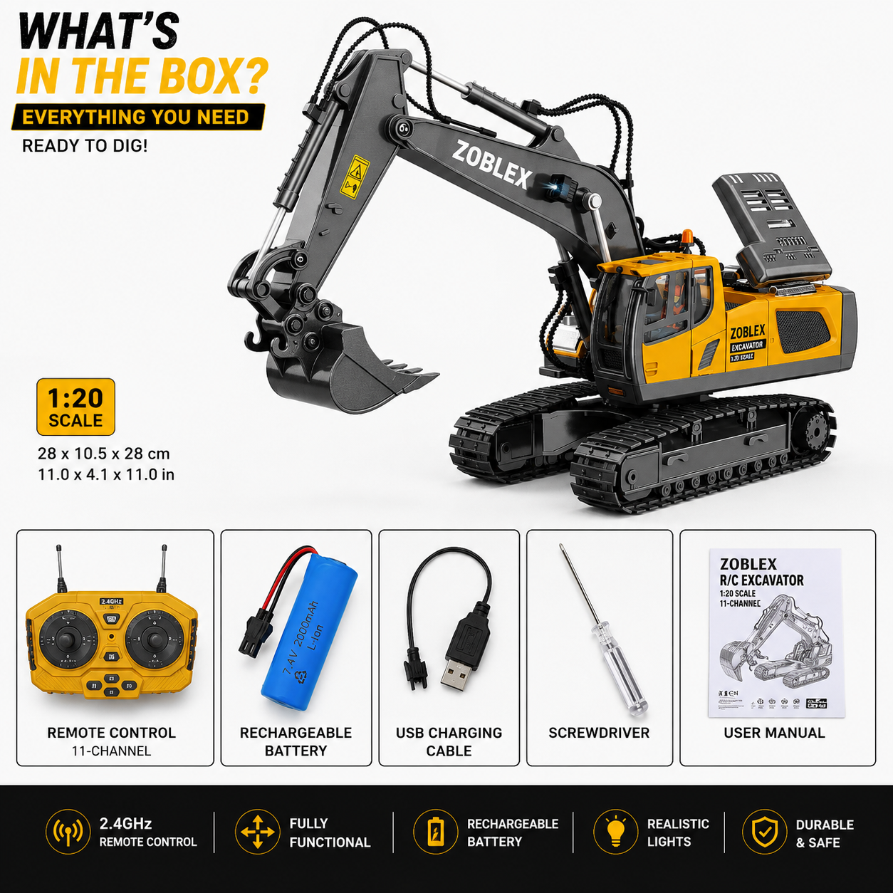 1:20 RC Excavator product image 3