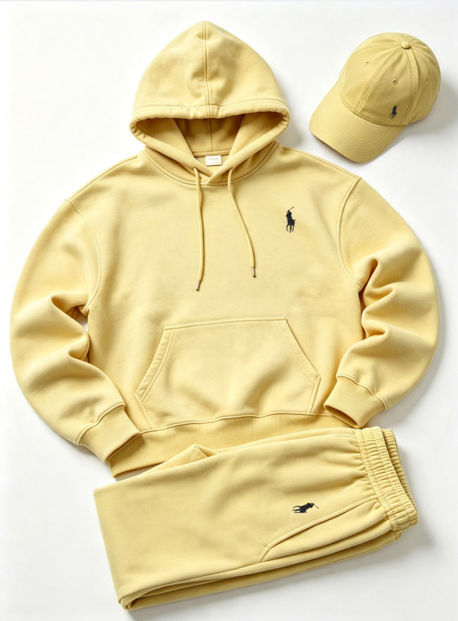Sky Blue men's three-piece hoodie, joggers and matching cap set